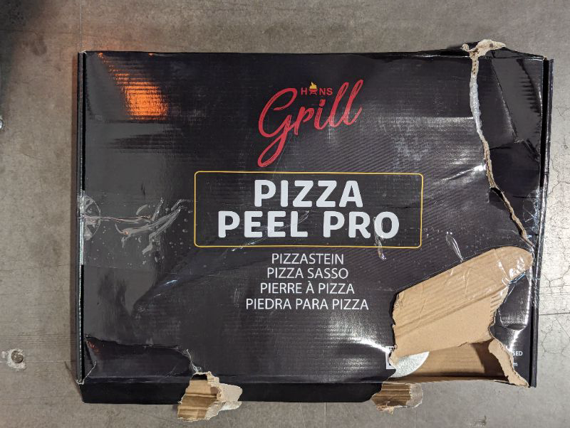 Photo 3 of Hans Grill Pizza Peel PRO | Made for XL Pizza 12 inch + | Professional Restaurant Grade Perforated Metal Non-Stick Paddle for launching, turning and retrieving pizzas