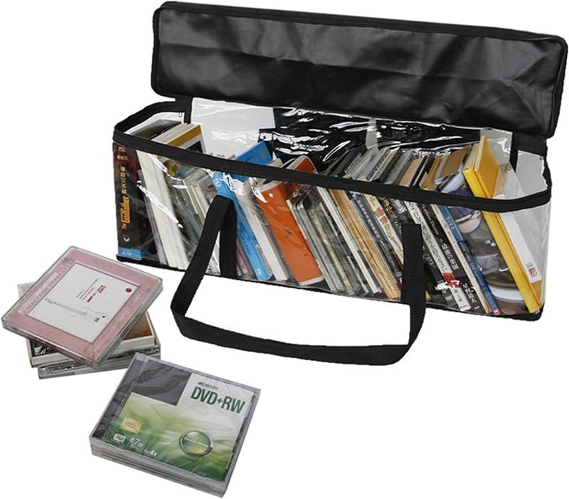 Photo 2 of Mesong Portable CD Storage Bag-Moistureproof with Zipper and Carrying Handles-Easy to Carry- Set of 5-Total 270 CD's (54 Each Bag)?also suited for DVD