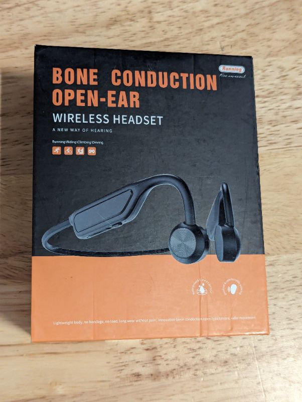 Photo 1 of ZRUHIG Bone Conduction Headphones Open-Ear Earphones Bluetooth5.3Sport Headset with Mic, Sweatproof Lightweight Wireless Bone Conducting Headset for Workout, Running, Gym, Hiking, Driving, Cycling