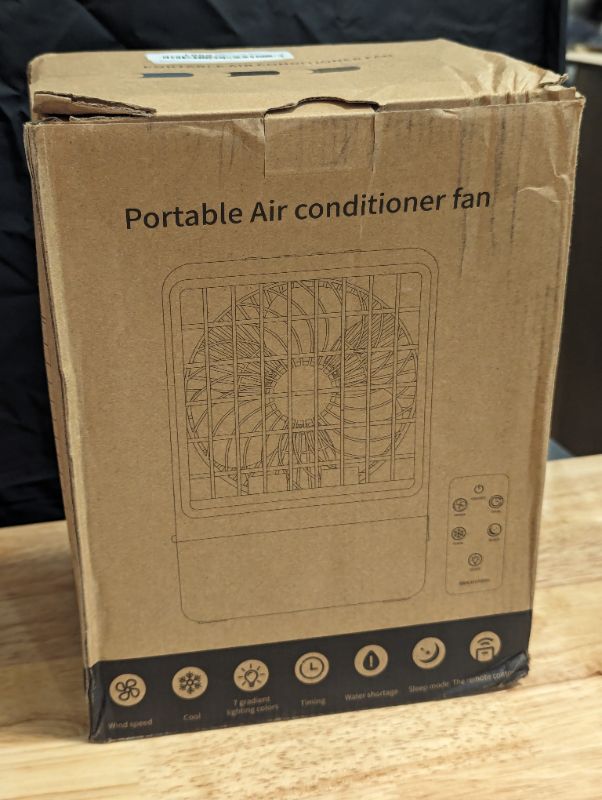 Photo 2 of Portable Air Conditioner Quiet Fan with Remote Control, 4000mAh USB Rechargeable Mini AC Evaporative Cooler, Anti-Leak Cooling With 3 Speeds For Home Outdoor
