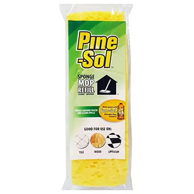 Photo 2 of Pine-Sol Sponge Mop with Refill Replacement Head Attachment | Multi-Purpose Cleaner for Tile, Wood, Linoleum Floors