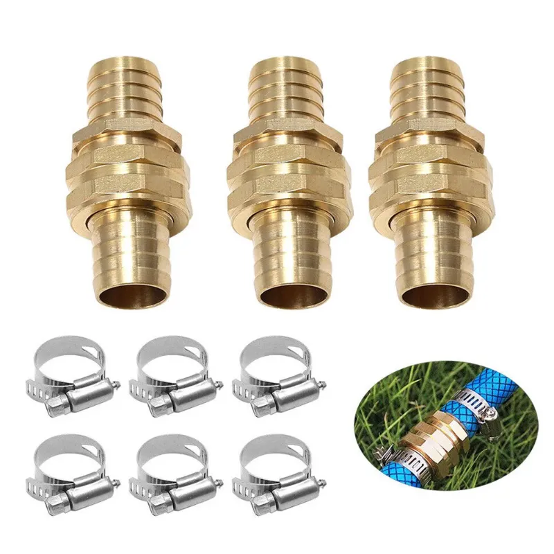 Photo 1 of 4 Set 3/4'' 5/8" Garden Hose Quick Connector Male and Female Kit Brass Fittings

