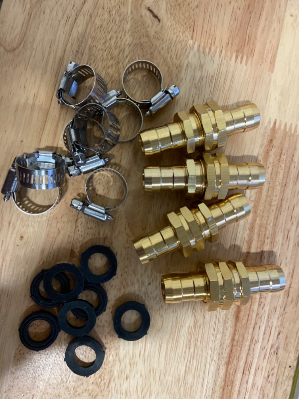 Photo 2 of 4 Set 3/4'' 5/8" Garden Hose Quick Connector Male and Female Kit Brass Fittings
