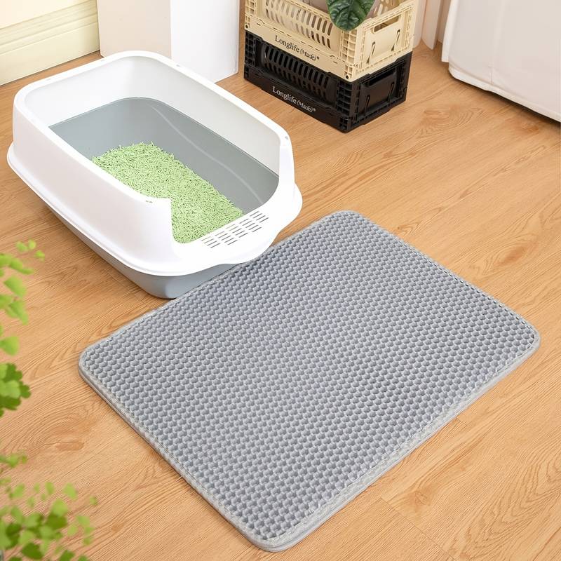 Photo 1 of Double Layer Cat Litter Mat - Traps Litter, Protects Floors, Easy To Clean