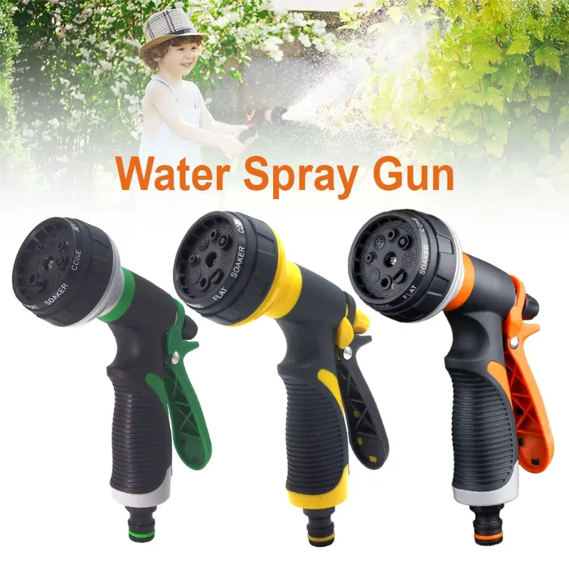 Photo 1 of Willstar 8 Function Garden Water Spray Gun Hose Pipe Plant Watering Nozzle Multi Pattern Sprayer