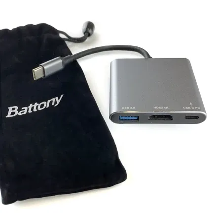 Photo 1 of Battony 3 in 1 Port USB to HDMI/4K, USB 3.0 Port and USB-C Fast Charging Port (Type-C/F)