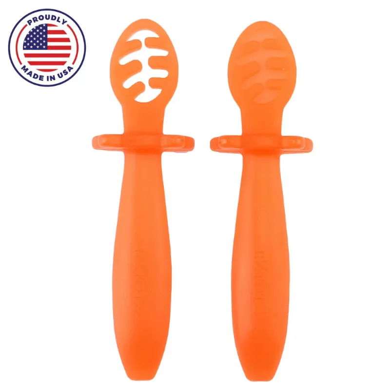 Photo 1 of Miscellaneous Bundle: eZtotZ Little Dippers Stage One Starter Spoon Made in USA 100% Silicone Teether and First Learning Spoon (Orange) + Nylea 2-Pack Eyebrow Razor Trimmer for Women Face [Extra Precision] Peach Fuzz Remover | Disposable Dermaplane Facial