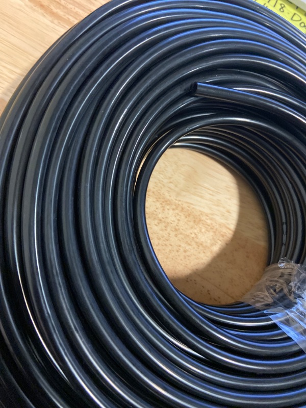 Photo 2 of  Pneumatic Hose 4mm OD 2.5mm ID Black Polyurethane PU Tubing Air Compressor Pipe 10Meter 50ft