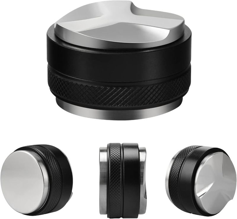 Photo 1 of 53mm Espresso Distributor & Tamper, Coffee Distributor Adjustable Height, Coffee Leveler Fits with Two-in-one Double-head and Flat-bottom Three Leaf for Macaroons Espresso Coffee