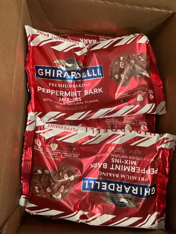 Photo 1 of 12 Pack - Ghirardelli Peppermint Bark Mix-Ins Premium Baking Chocolate Chips 8oz