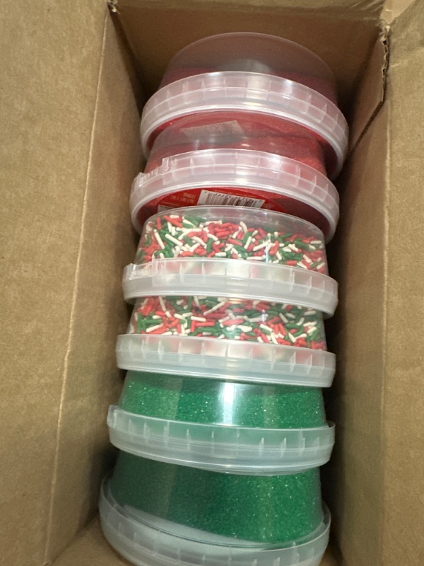 Photo 2 of Favorite Day Sprinkles Glitter Red and Green Set Pack of 6