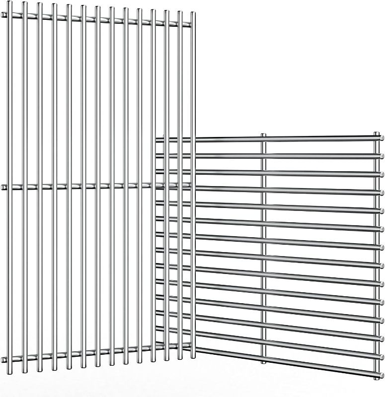 Photo 1 of Uniflasy 17 Inches Stainless Steel Cooking Grid Grates Replacement for Charbroil 463250509, 463250510, Thermos 461262409, Grill Master 720-0737, 720-0670E, Vermont Castings, Great Outdoors Gas Grills
