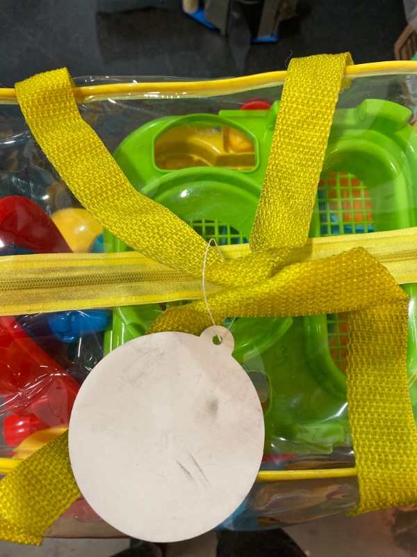 Photo 1 of FoxPrint Beach Sand Toy Set Models & Molds, Bucket, Shovels, Rakes, Pull Strings Zippered Bag Colors May Vary Beach Toys
