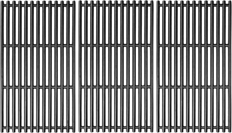 Photo 1 of Uniflasy 17 Inch Cooking Grate for Charbroil Tru Infrared 463242715 4 Grill Cast Iron Grid (ONE OF THE GRILL IS BROKEN IN HALD AND OTHER 2 HAVE CRACKS) 
