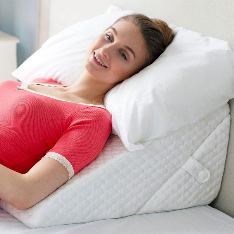 Photo 1 of Adjustable Bed Wedge Pillow, Adjust to Your Comfort, 7-in-1 Incline Body Positioner Memory Foam Pillow. Helps with Acid Reflux, Gerd, Heartburn, Back & Knee Pain
