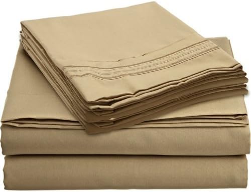 Photo 1 of Royal Mystique 1800 King Size Count 6 PCS Set Luxury Hotel Quality Bed Sheets Super Soft Brushed Bamboo Quality Wrinkle Free Fade Stain Resistant Deluxe (Mocha/ Light Brown, King)
