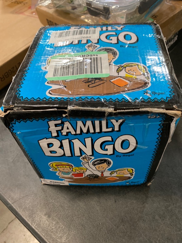 Photo 3 of Regal Bingo - Family Bingo Set - Includes 8-Inch Bingo Cage, 75 Bingo Balls, Bingo Board, and 4 Premium, Shutter Slide Bingo Cards 4 Card Set