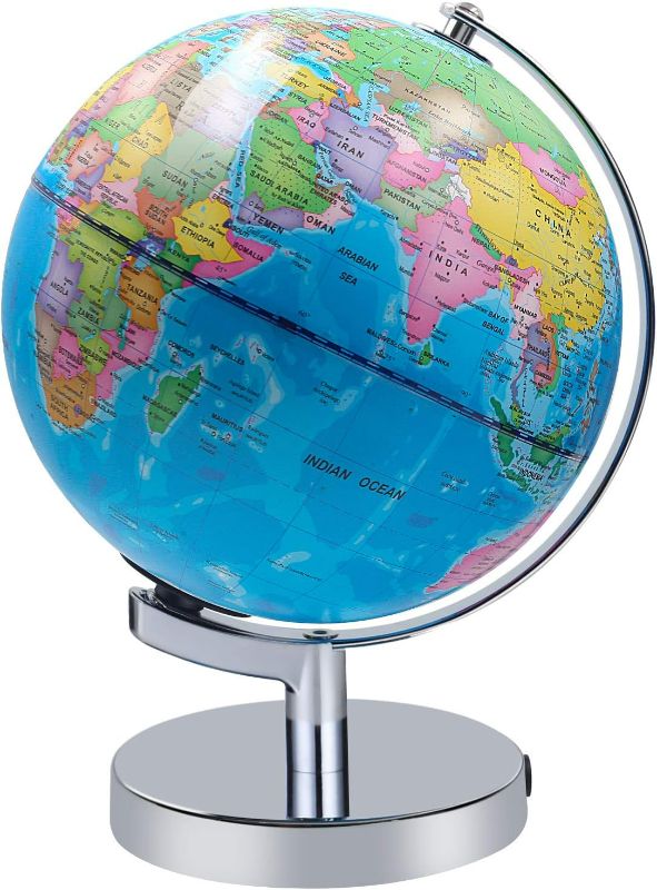 Photo 1 of Illuminated World Globe for Kids, Educational Globe with Stand Built in LED Night Light Earth Map and Constellation View, 2 in 1 Interactive Educational Geographic Earth Globe Learning Toy, 8 Inch
