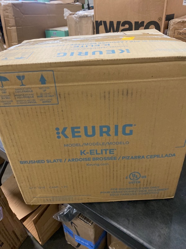 Photo 3 of Keurig K-Elite Brushed Slate Single Serve Coffee Maker with Temperature Control, Grey
