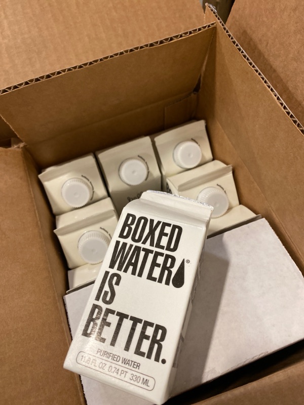 Photo 2 of Boxed Water 11.2 oz. (24 Pack) – Purified Drinking Water in 92% Plant- Based Boxes – 100% Recyclable, BPA-Free, Refillable/Reusable Cartons – More Sustainable than Plastic Bottled Water, Mini Kids Water
