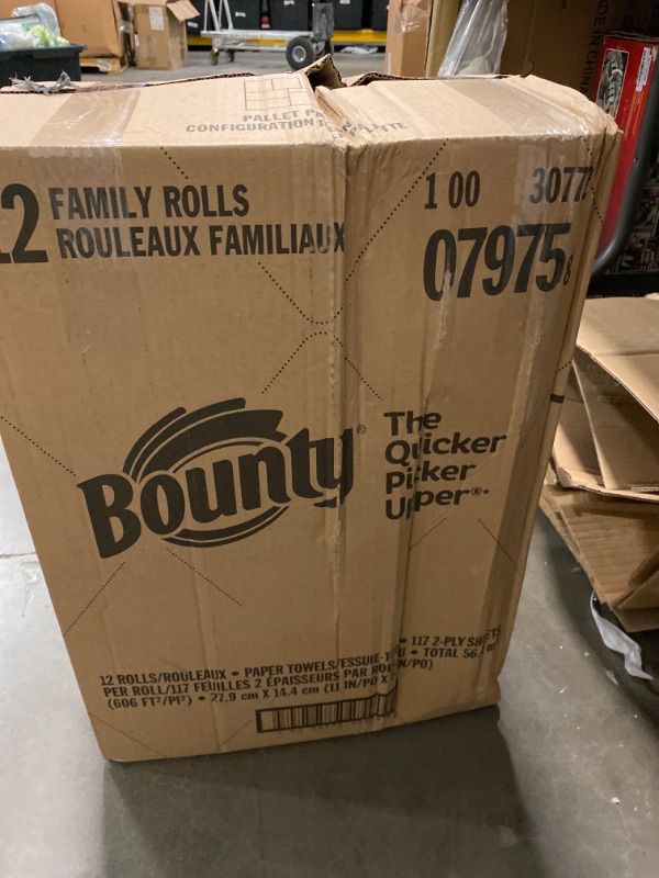 Photo 3 of Bounty Quick-Size Paper Towels, White, 12 Family Rolls NEW 