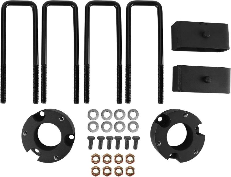 Photo 1 of Saitedudu EGR-1057-BK Plastic + Metal Front Leveling Lift Kit Compatible for 2005-2023 3 Front 2 Rear Leveling Lift Kit Leveling Kits with Differential Drop 4WD 2WD 
