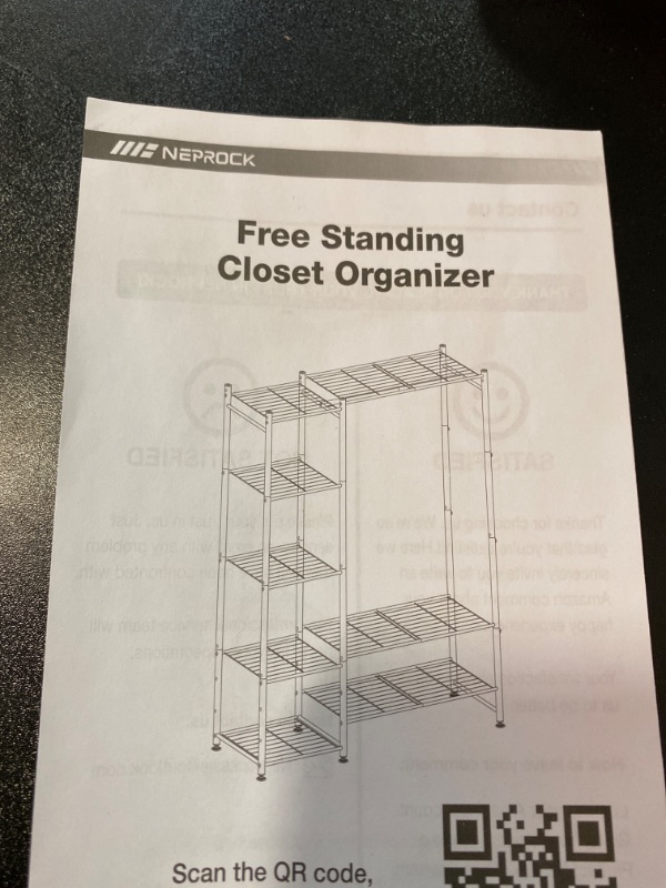 Photo 2 of Neprock Clothing Rack with Shelves, Portable Wardrobe Closet for Hanging Clothes Rods, Free Standing Shelves Organizers and Storage NEW 
