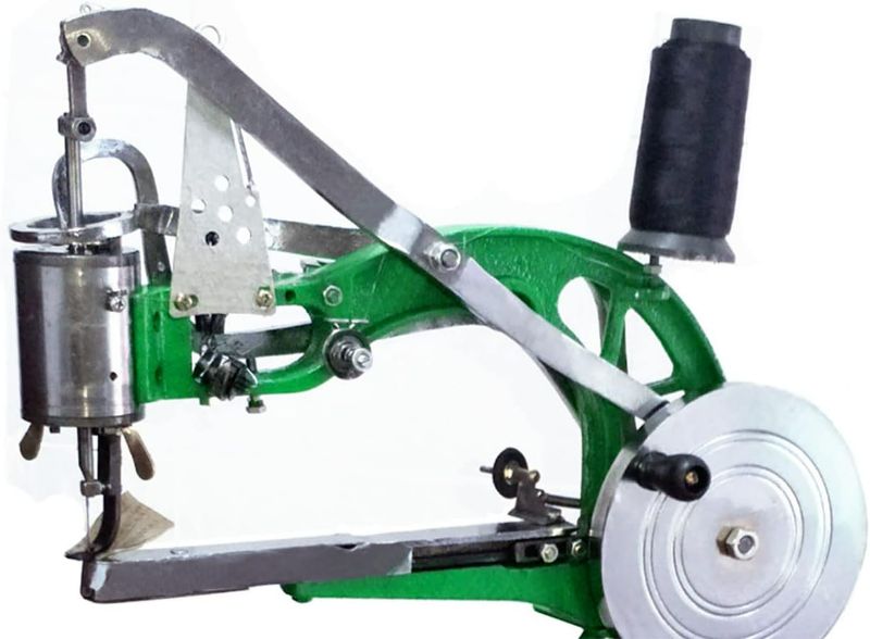 Photo 1 of Hand Cobbler Shoe Repair Machine dual Cotton Nylon Line Sewing Machine Manual Leather Machine for Bags, Tents, Clothes, Quilts, Coats, Trousers