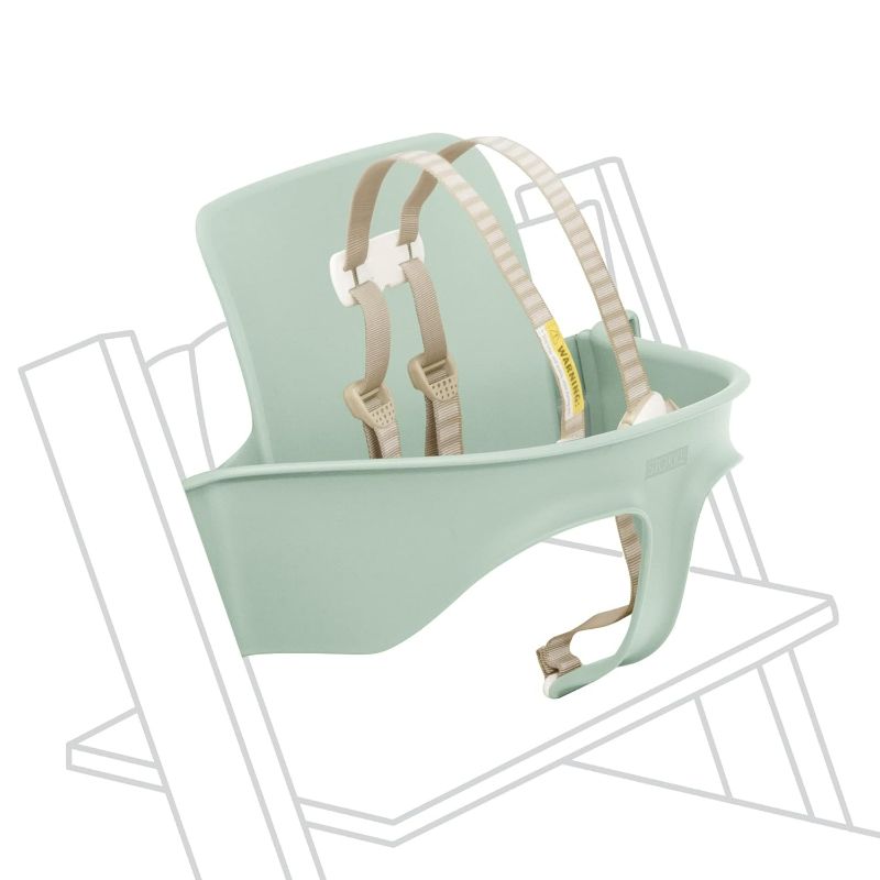 Photo 1 of Tripp Trapp Baby Set from Stokke, Soft Mint - Convert The Tripp Trapp Chair into High Chair - Removable Seat + Harness for 6-36 Months - Compatible with Tripp Trapp Models After May 2006
