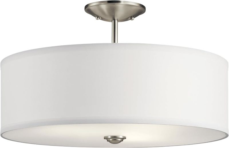 Photo 1 of 28"x8" Semi Flush Mount Light in Brushed Gold