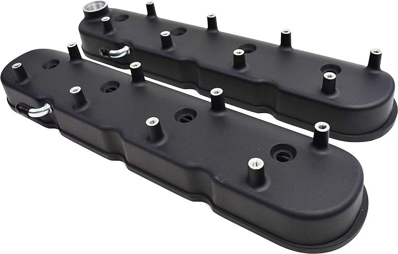 Photo 1 of A-Team Performance - GM LS Cast Aluminum Valve Covers with Coil Mounts - Compatible with Chevy Small Block V8 293 325 346 364 376 427, Black
 