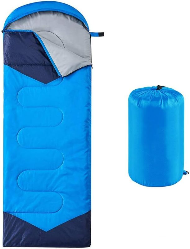 Photo 1 of oaskys Camping Sleeping Bag - 3 Season Warm & Cool Weather - Summer Spring Fall Lightweight Waterproof for Adults Kids - Camping Gear Equipment, Traveling, and Outdoors
