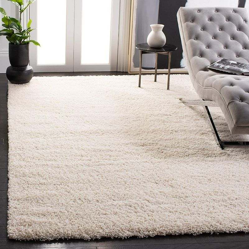 Photo 1 of SAFAVIEH California Premium Shag Collection 8' x 10' Ivory SG151 Non-Shedding Living Room Bedroom Dining Room Entryway Plush 2-inch Thick Area Rug

