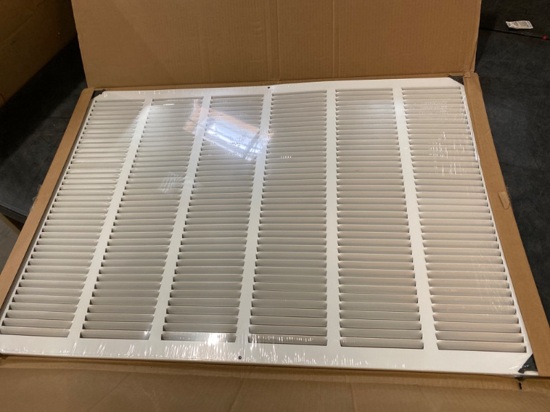 Photo 2 of Handua 30"W x 20"H [Duct Opening Size] Steel Return Air Grille | Vent Cover Grill for Sidewall and Ceiling, White | Outer Dimensions: 31.75"W X 21.75"H for 30x20 Duct Opening 30"W x 20"H [Duct Opening]