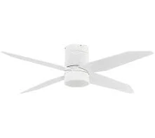 Photo 1 of LEDLUX 52" Ceiling Fan with Light, 6-Speed Flush Mount Ceiling Fan with Remote Control, Noiseless Reversible DC Motor
