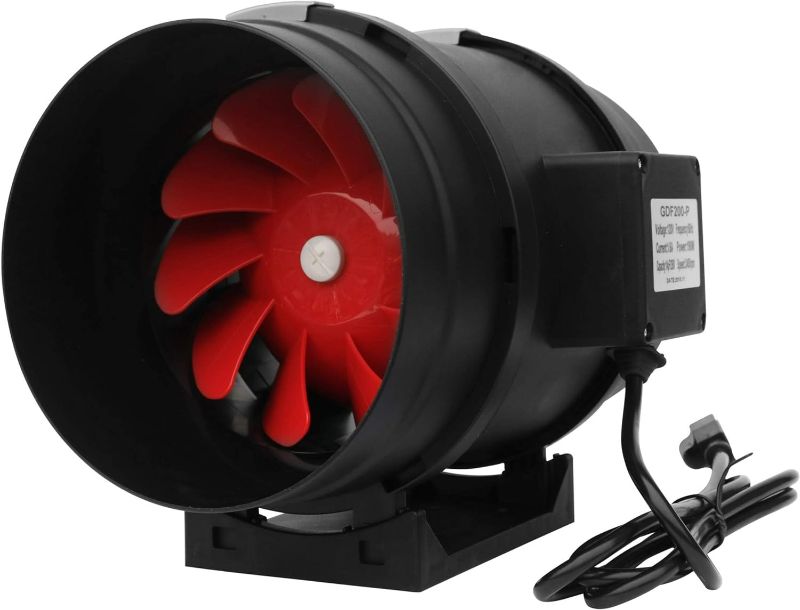 Photo 1 of SunStream Inline Duct Fan 6 Inch 420 CFM Indoor Air Ventilation Exhaust Booster Vent Blower for Grow Tent
