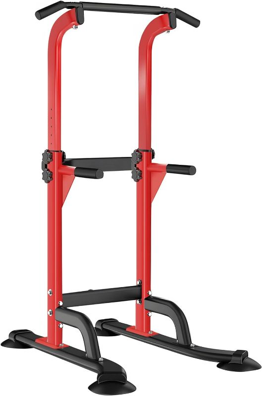 Photo 1 of SogesHome Power Tower Pull Up Bar and Dip Station Adjustable Height Dip Stand Multi-Functional Strength Training Fitness Workout Station
