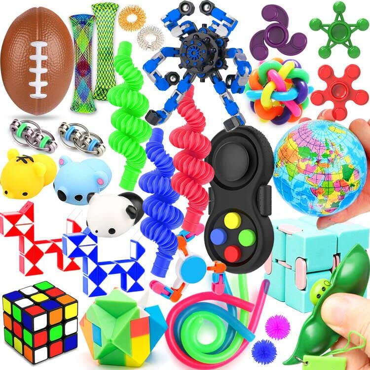 Photo 1 of 32 Pack Sensory Toys Set, Relieves Stress and Anxiety Fidget Toy for Children Adults, Special Toys Assortment for Birthday Party Favors, Classroom Rewards Prizes, Carnival, Piñata Goodie Bag Fillers