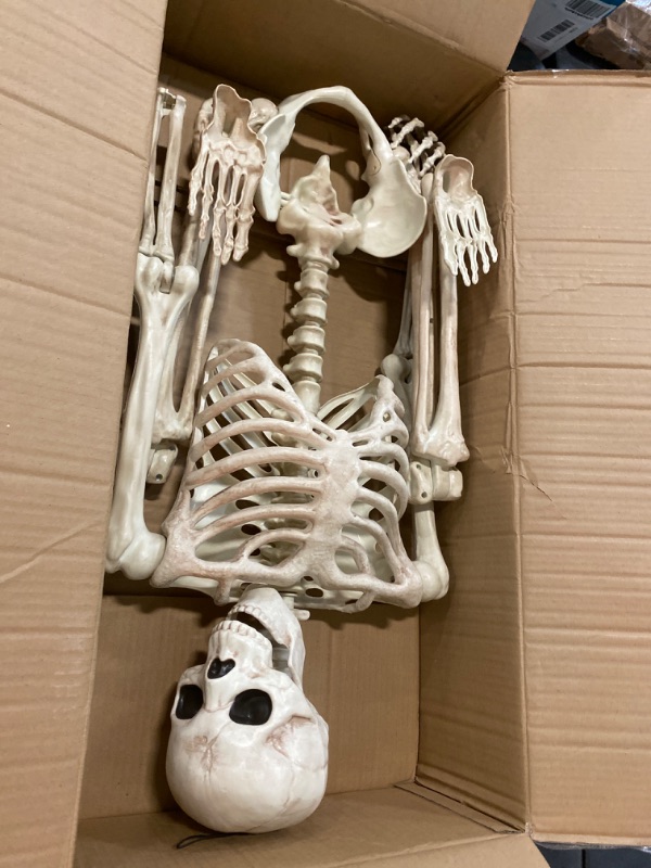 Photo 2 of ThinkGeek Skeleton Poseable Halloween Decoration, Beige