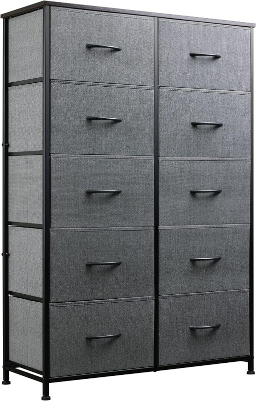 Photo 1 of PARTS ONLY, WLIVE 10-Drawer Dresser, Fabric Storage Tower 