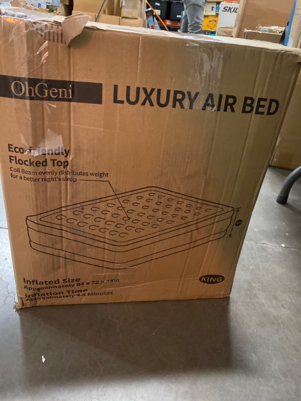 Photo 3 of OhGeni King Size Air Mattress with Built in Pump