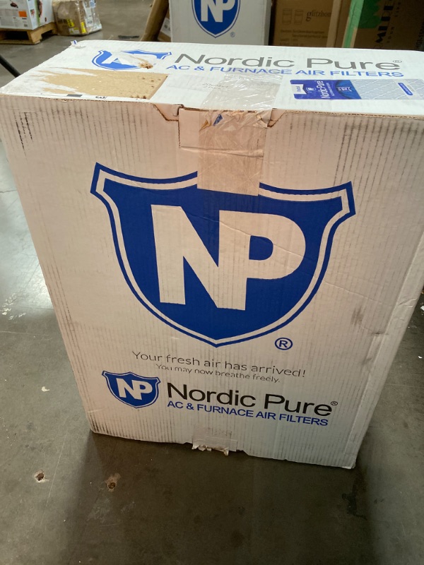 Photo 3 of Nordic Pure 20x25x4 (19_1/2 x 24_1/2 x 3_5/8) Pleated MERV 12 Air Filters 2 Pack
