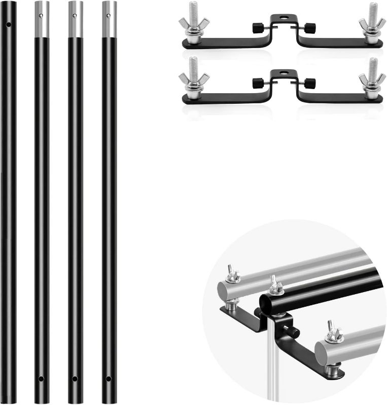 Photo 1 of LimoStudio 10 ft Wide Crossbar, 4-Section/Triple Crossbar Mount, 2-Piece Set, Photography Lighting Muslin Backdrop Support Crossbar, Wide Compatibility, AGG3294
