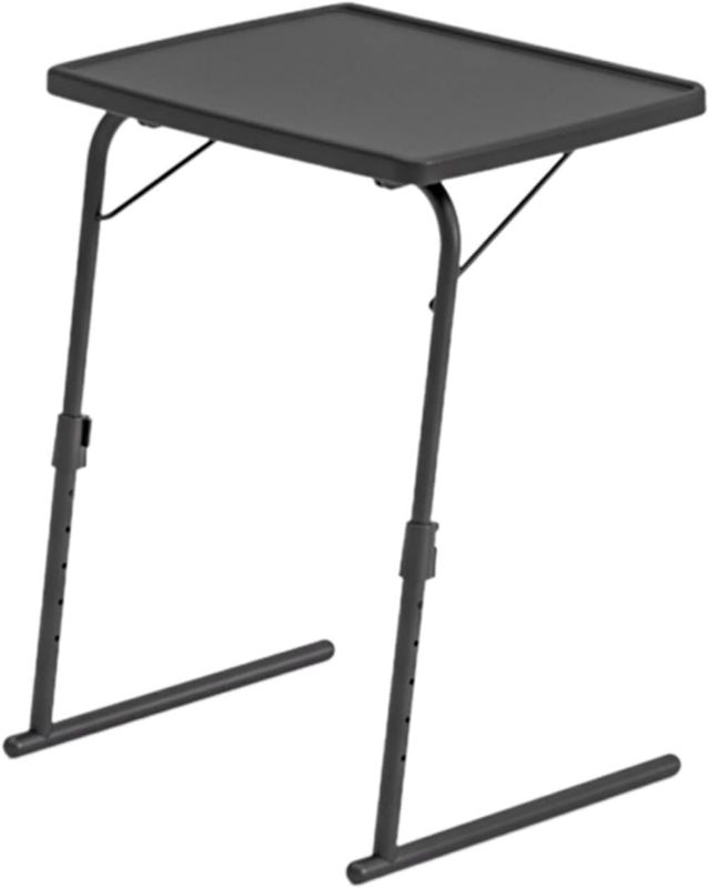 Photo 1 of ZXXL TV Tray Table Adjustable Height, Portable Foldable Sofa Side Table for Eating/Working/Studying/Painting, Easy to Install (Color : Black)
