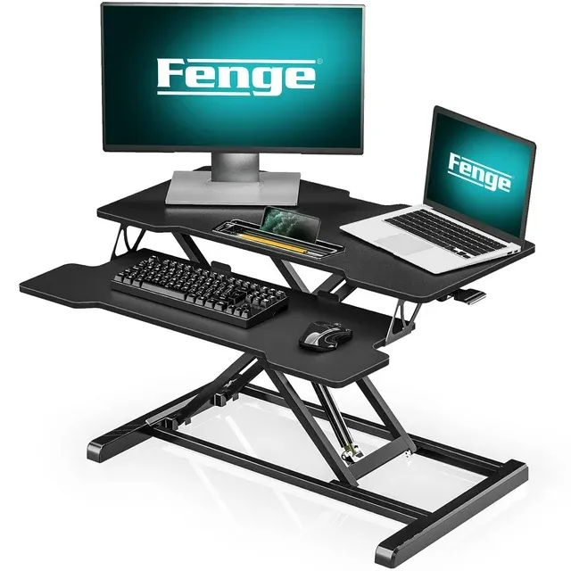 Photo 1 of FENGE 32 inch Standing Desk Stand Adjustable Sit to Stand Up Stand Cube Stand for Laptop Monitors SD315001WB
