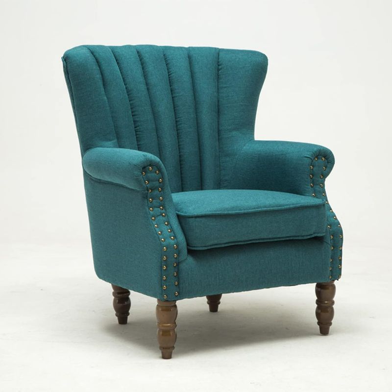 Photo 1 of HOLILA  Blue Velvet Dining  Chair 