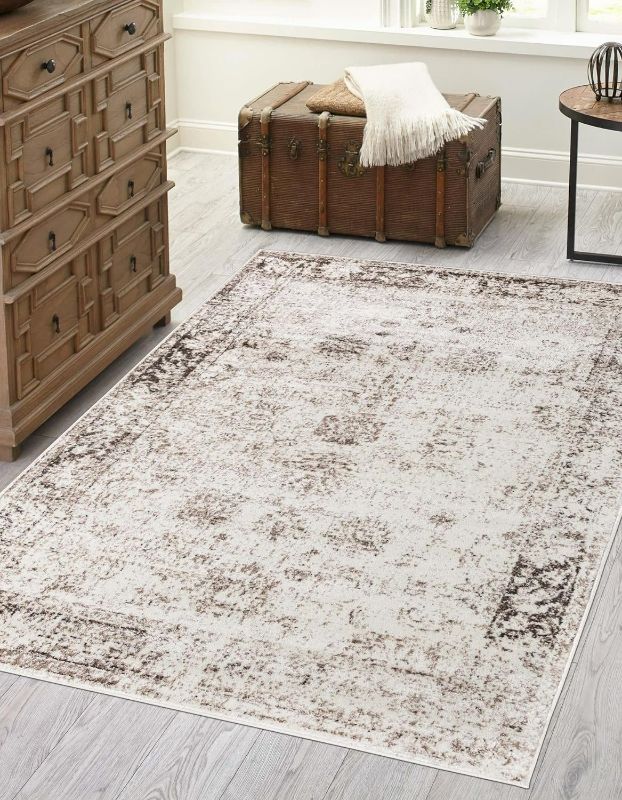 Photo 1 of Unique Loom Sofia Collection Area Rug - Casino (7' 1" x 10' Rectangle, Beige/ Tan)
