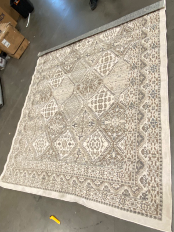 Photo 2 of nuLOOM Becca Traditional Tiled Area Rug, 8x10, Beige
