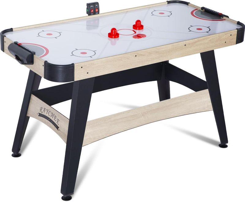 Photo 1 of RayChee 54” Air Hockey Table, Indoor Powered Hockey Game Table w/2 Pucks, 2 Pushers, Digital LED Scoreboard, Powerful 12V Motor for Adults and Kids, Home Game Room, Easy Setup
