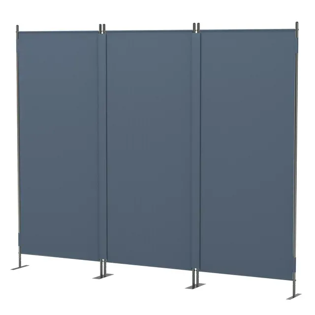 Photo 1 of Jaxpety 6 ft Tall Room Divider 3 Panel Folding Privacy Screen Wall Partition for Home Office, Gray